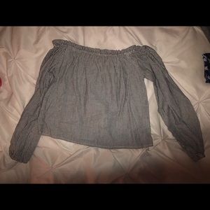 Brandy Melville striped off the shoulder top